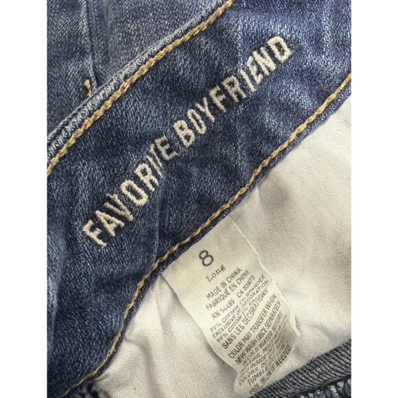 American Eagle Jeans Women 8 Long Favorite Boyfriend Flared Dark Wash Y2K - Picture 4 of 7